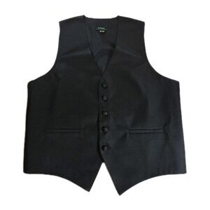 Vtg LAUREN RALPH LAUREN MEN'S LARGE FORMAL DRESS VEST POLYESTER USA GEOMETRIC